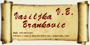 Vasiljka Branković vizit kartica